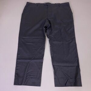 Awearness Kenneth Cole Dress Pants Men's 42x32 Black Flat Front Straight‎ Leg *
